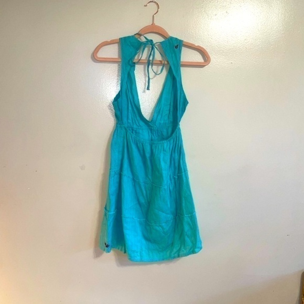 VOLCO blue flare mini dress - Picture 5 of 9